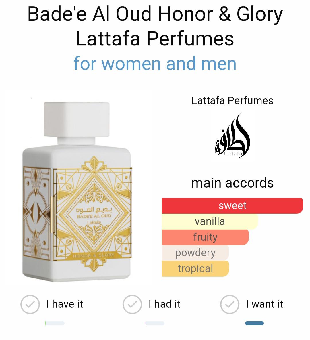 HONOR & GLORY LATTAFA 85ML EDP